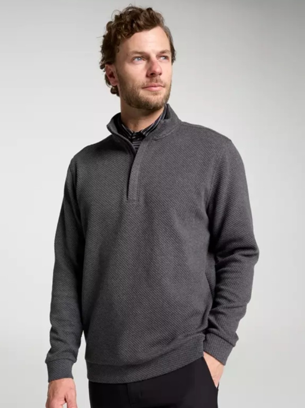 Walter Hagen Dark Gray Half-Zip Sweater